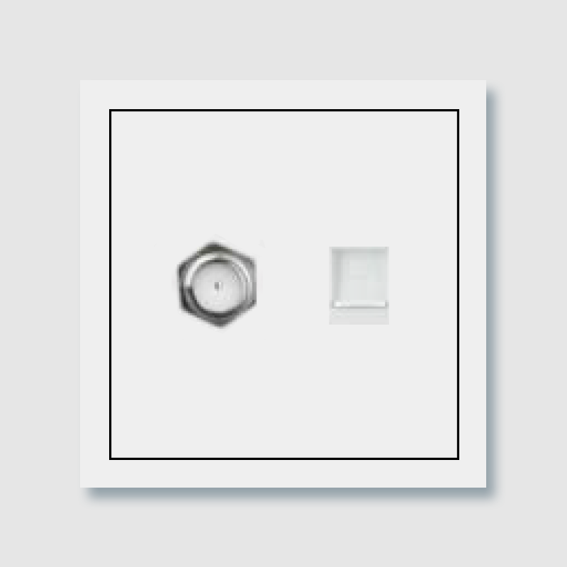 KS1042<br>SAT socket+ RJ11 telephone socket<br>KS1043<br>SAT socket+ RJ45 computer socket