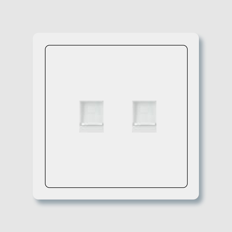 KS2023<br>two gang RJ45 computer data socket<br>KS2025<br>two gang RJ11 telephone socket<bbrKS2026 RJ11 telephone+RJ45 computer data socket
